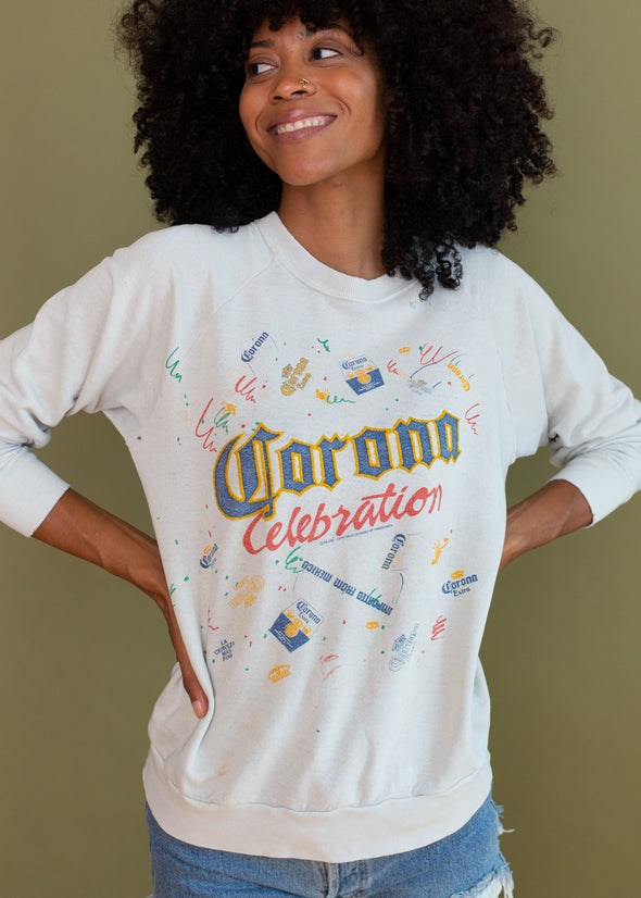 Vintage 1980s Thrashed Corona Sweatshirt