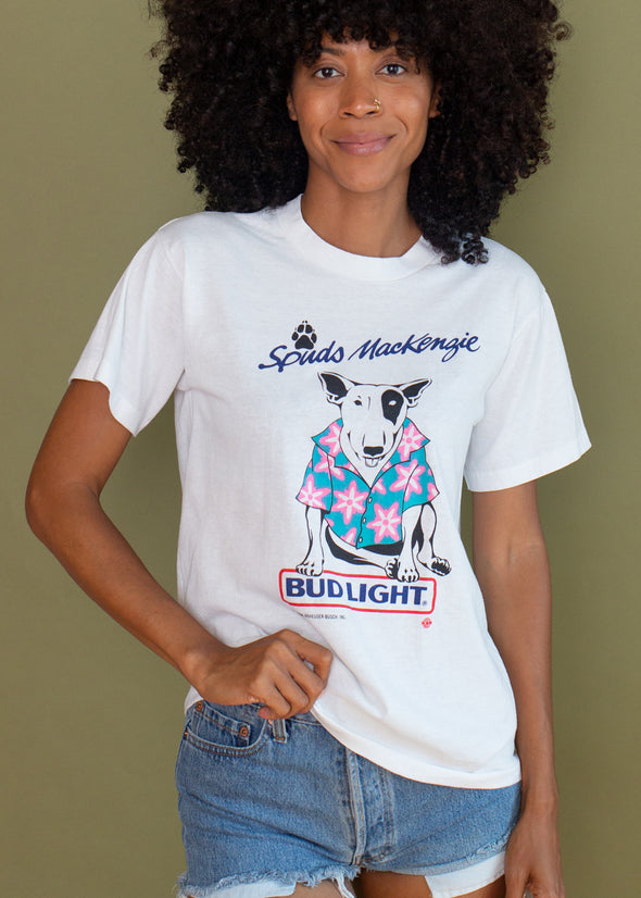 Vintage 1986 Spuds Mackenzie Bud Tee