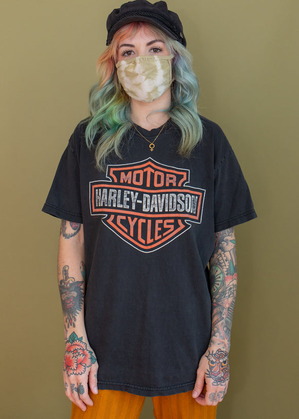 Vintage 2001 Faded Harley Emblem Tee
