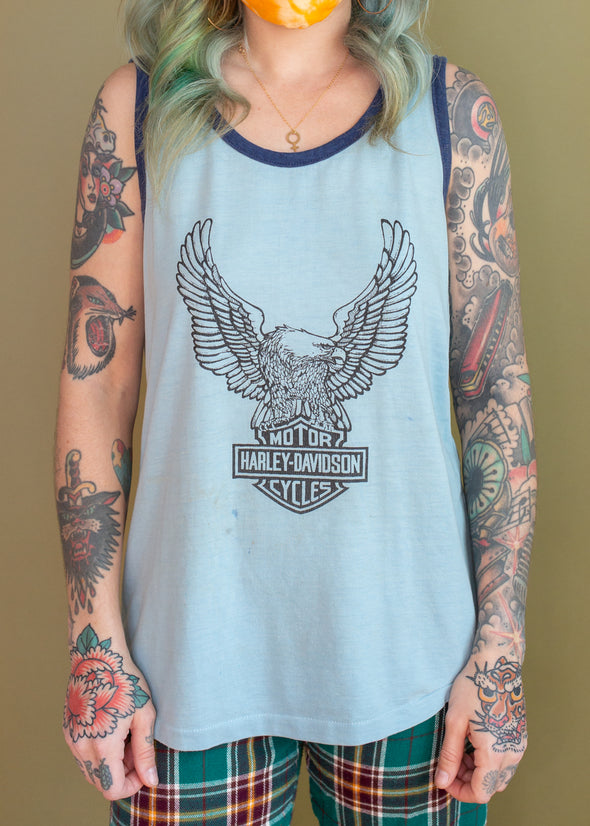 Vintage Harley Eagle and Emblem Tank