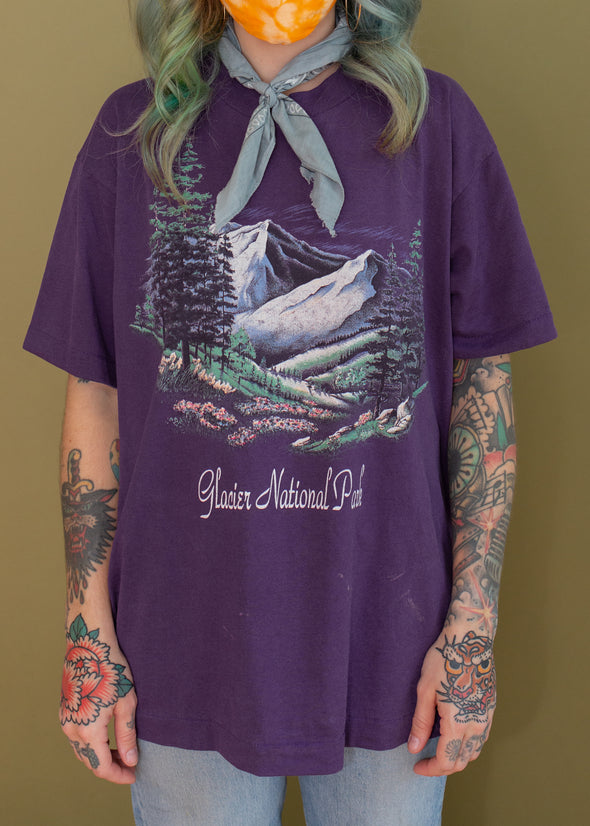 Vintage 90s Glacier National Park Tee