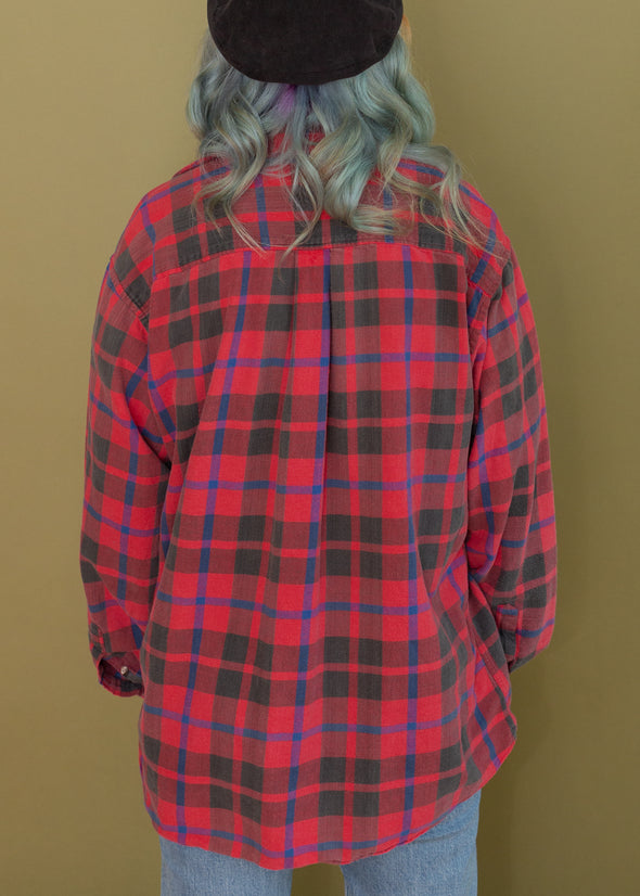 Vintage 90s Classic Red Plaid Flannel