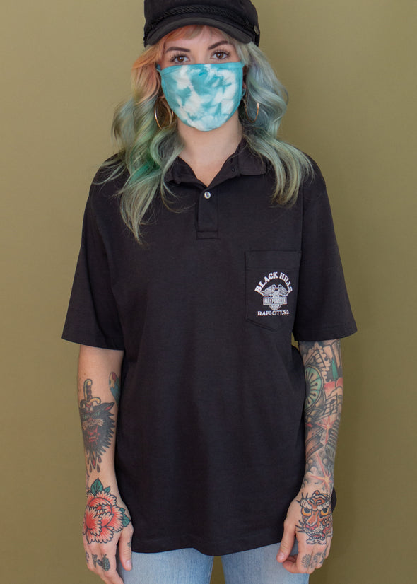 Vintage 80s/90s Harley Black Hills Polo Tee