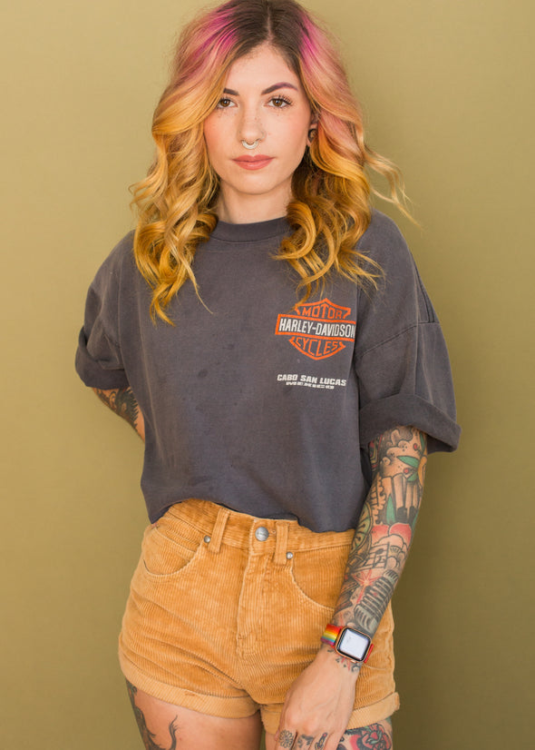 Vintage Harley Cabo Cropped Tee