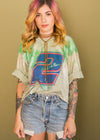 Vintage Rusty Wallace NASCAR Miller Tie Dye Cropped Tee
