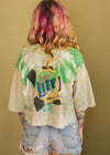 Vintage Rusty Wallace NASCAR Miller Tie Dye Cropped Tee