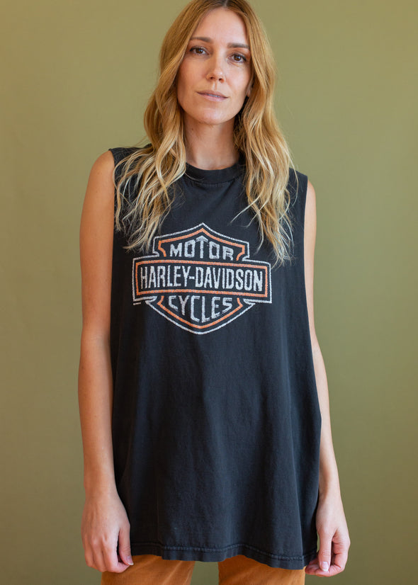 Vintage 90s Harley Emblem Tank