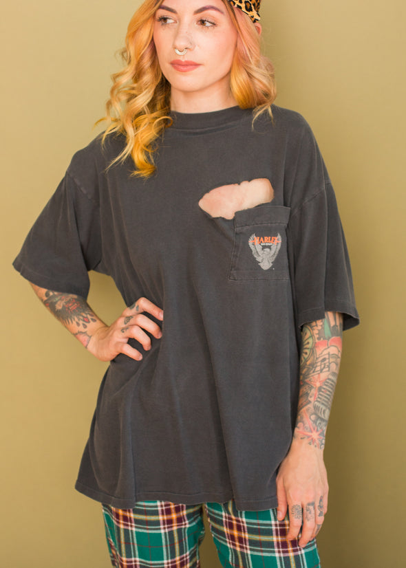 Vintage 90s Grungy Harley Pocket Tee