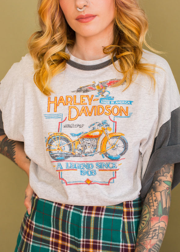 Vintage 90s Two Toned Harley Tee
