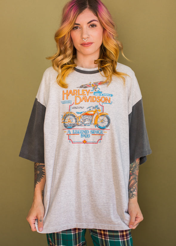 Vintage 90s Two Toned Harley Tee