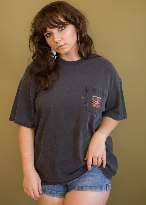 Vintage 90s NYC Harley Pocket Tee