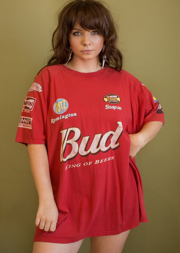 Vintage 90s Bud NASCAR Dale Jr Tee