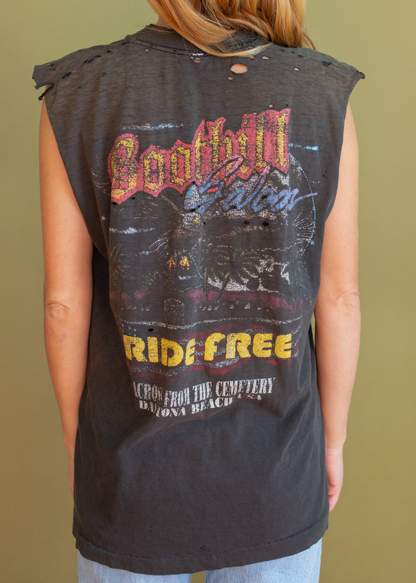 Vintage 90s Trashed Grungy Boothill Saloon Muscle Tank