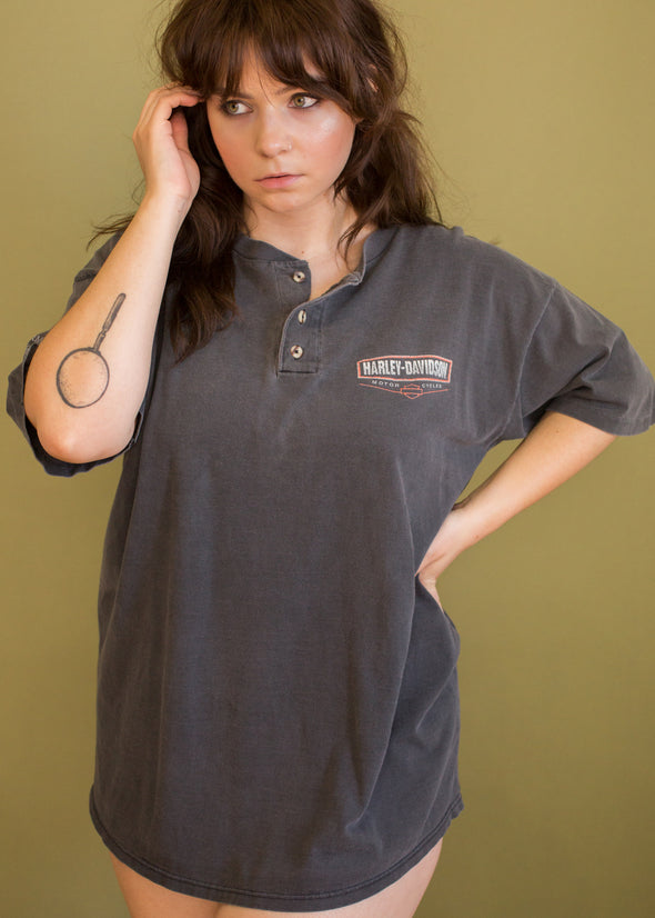 Vintage 90s Faded Harley Henley
