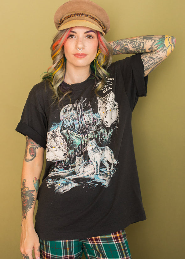 Vintage 90s Four Corners Wolf Tee