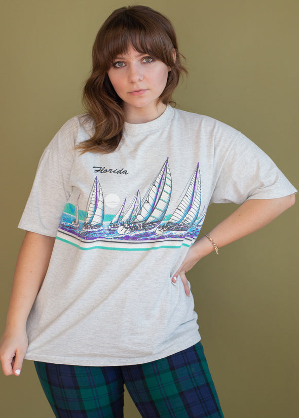 Vintage 90s Florida Sailboat Tee