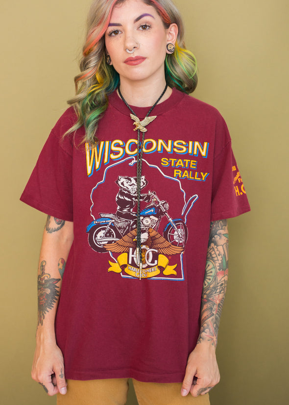 Vintage 1996 Wisconsin Harley Owners Tee