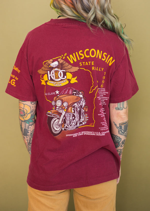 Vintage 1996 Wisconsin Harley Owners Tee