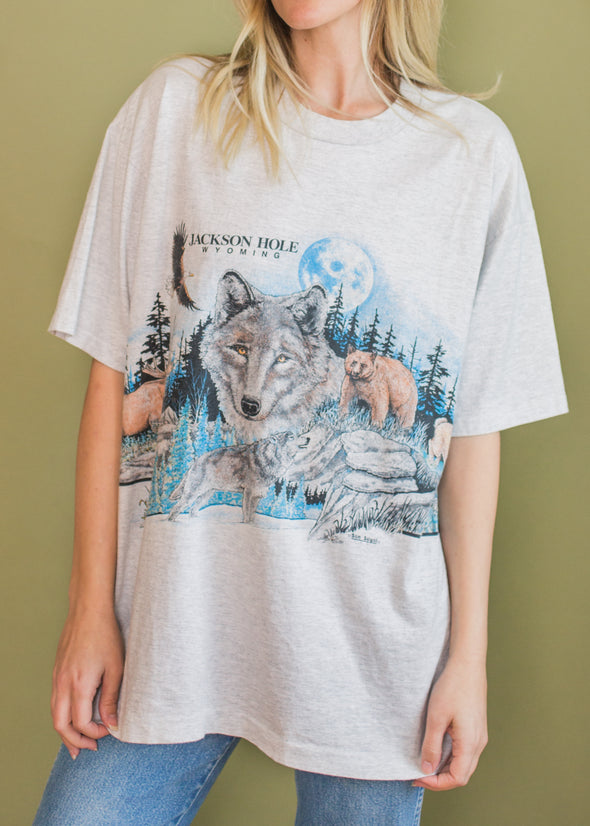 Vintage 90s Jackson Hole Animal Tee