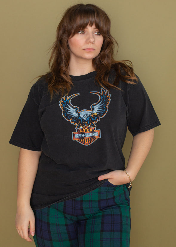 Vintage 90s Harley Topeka Eagle Tee