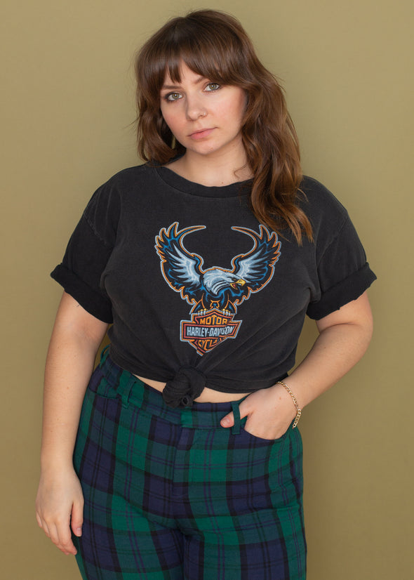 Vintage 90s Harley Topeka Eagle Tee