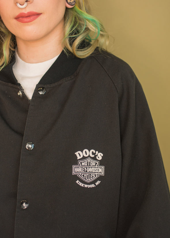 Vintage 90s Doc's Harley Snap Jacket