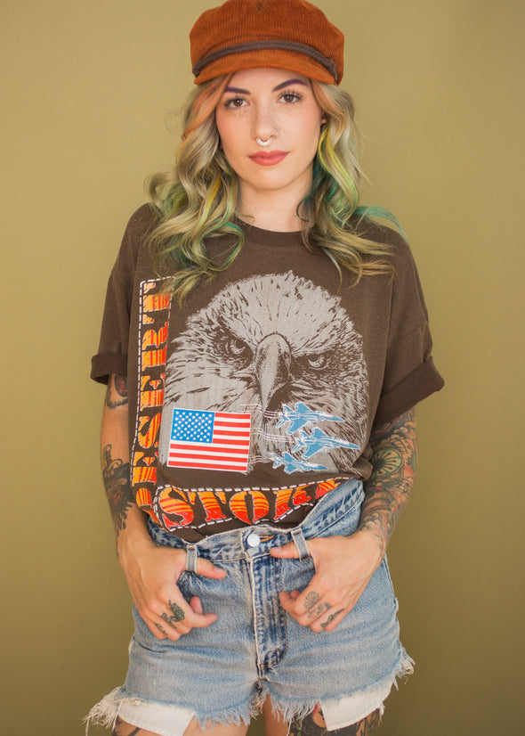 Vintage 90s Desert Storm Eagle Tee