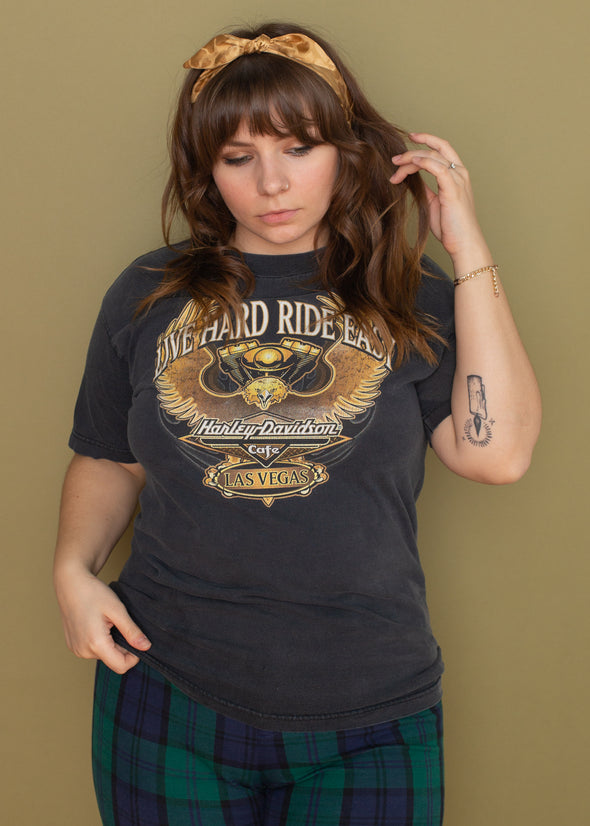 Vintage 90s Las Vegas Harley Cafe Tee