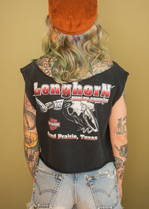 Y2K Harley Wolf Cropped Tank