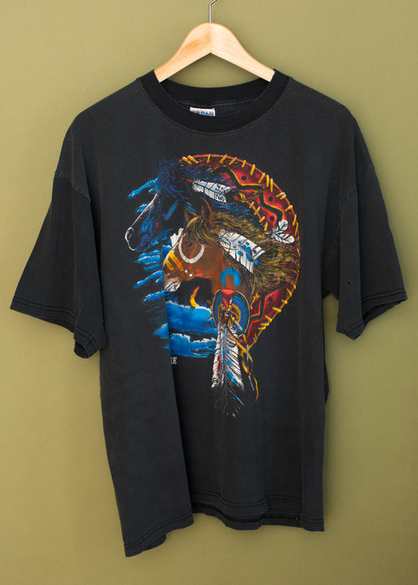 Vintage 90s Faded Cherokee Horse Tee