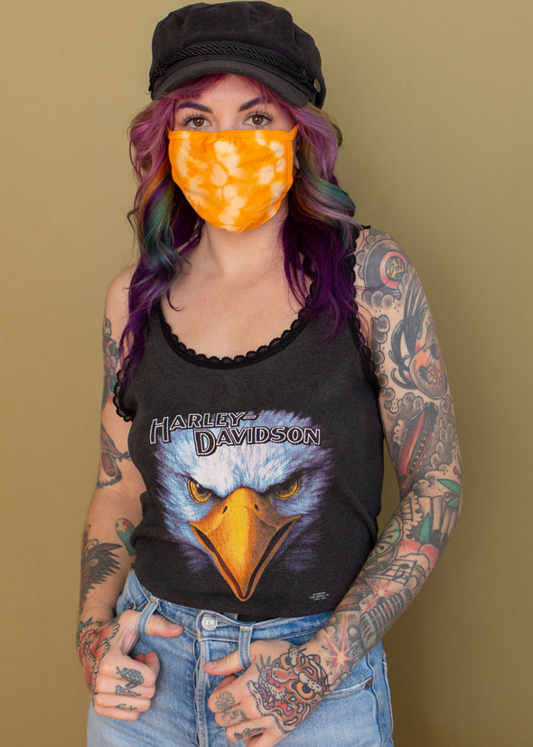 Vintage 80s 3D Emblem Harley Eagle Lace Tank