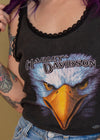 Vintage 80s 3D Emblem Harley Eagle Lace Tank