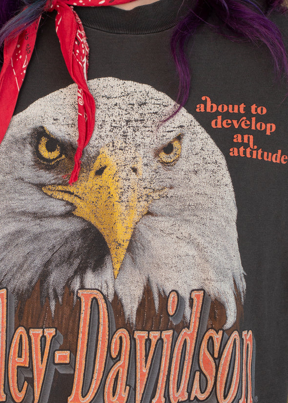 Vintage 1990 Harley Eagle Attitude Tee