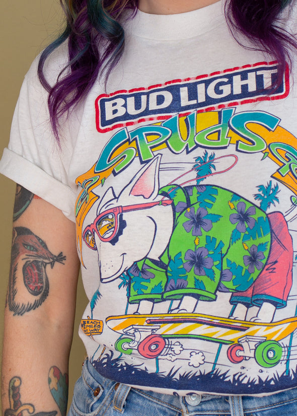 Vintage Thin 1987 Spuds Mackenzie Bud Light Tee