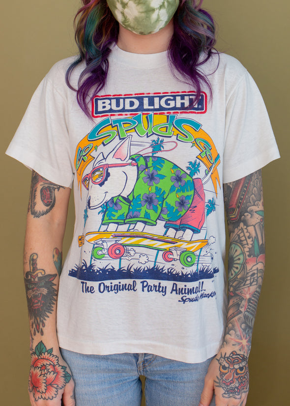 Vintage Thin 1987 Spuds Mackenzie Bud Light Tee