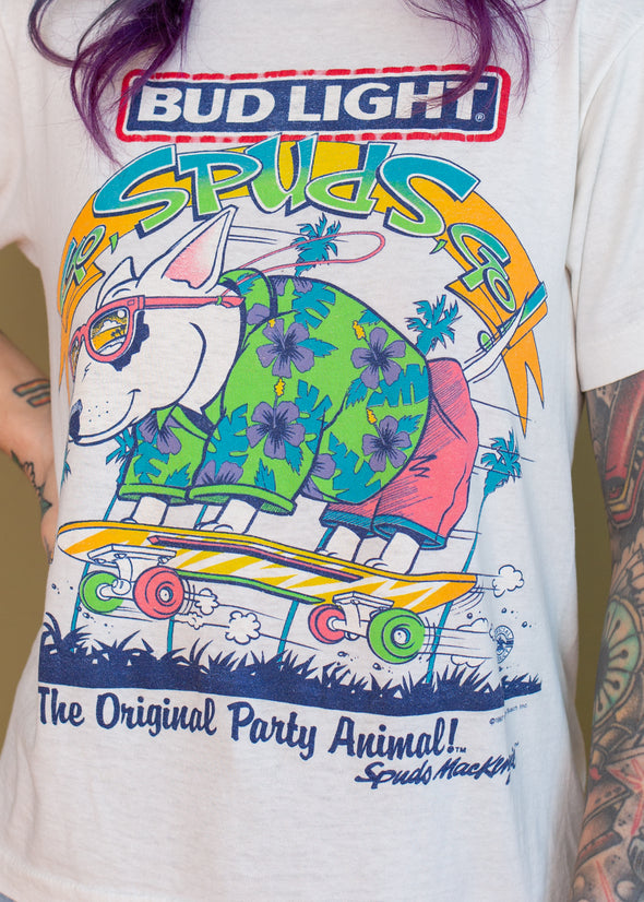 Vintage Thin 1987 Spuds Mackenzie Bud Light Tee