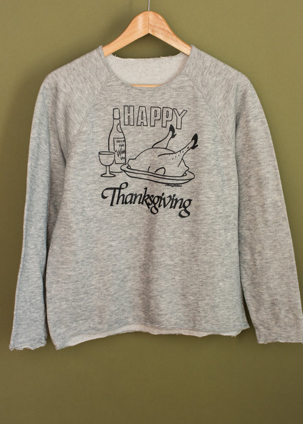Vintage Happy Thanksgiving Fancy Turkey Sweatshirt
