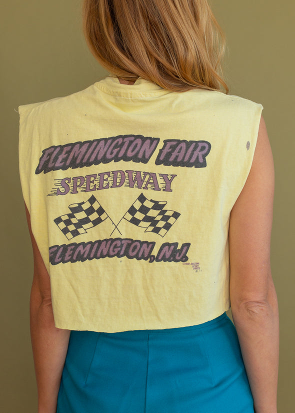 Vintage 1983 Grungy Farigrounds Speedway Cropped Tank