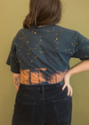 Vintage 90s Splatter Skull Cropped Tee
