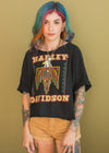 Vintage 90s Southwestern Harley Cropped Tee