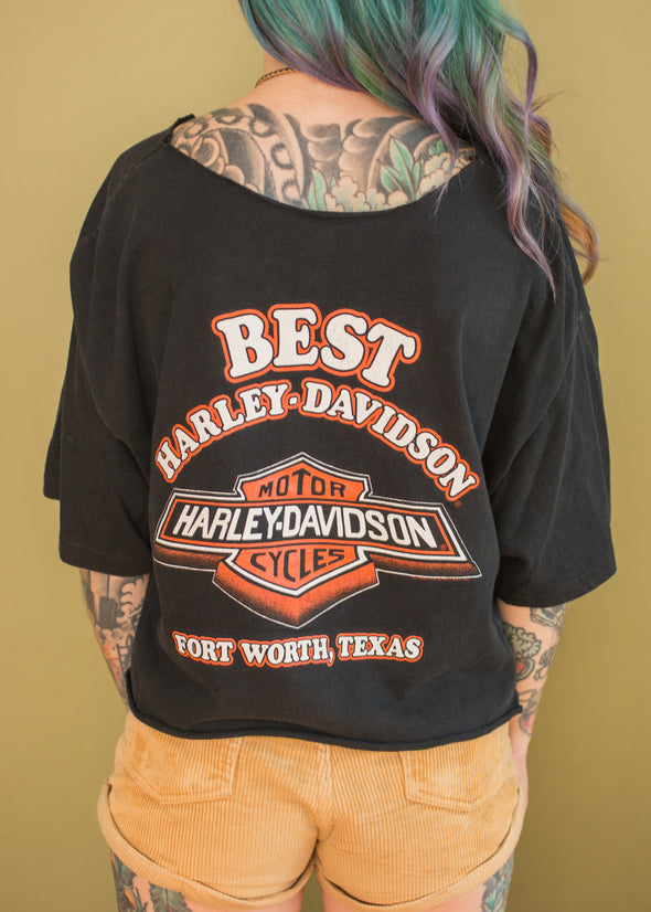 Vintage 90s Southwestern Harley Cropped Tee
