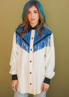 Vintage 90s Western Fringe Blouse