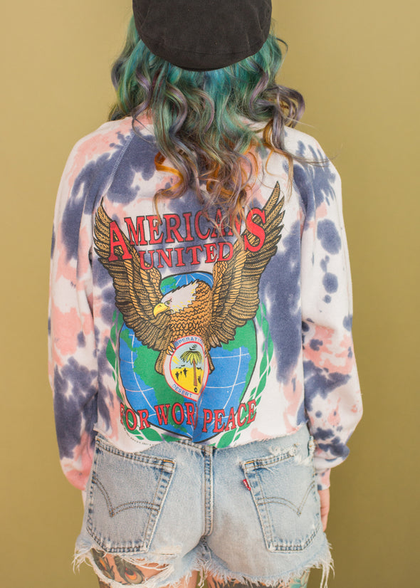 Vintage 90s Op Desert Storm Tie Dye Pullover