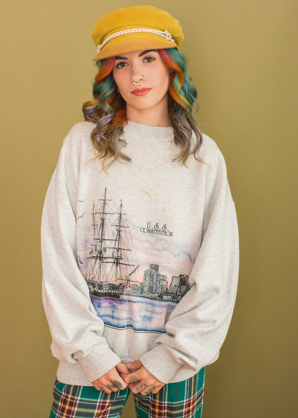 Vintage 90s U.S.S. Constitution Sweatshirt