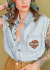 Vintage Denim Harley Vest