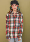 Vintage Plaid Single Pocket Flannel