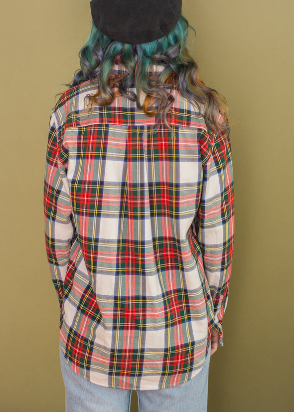 Vintage Plaid Single Pocket Flannel