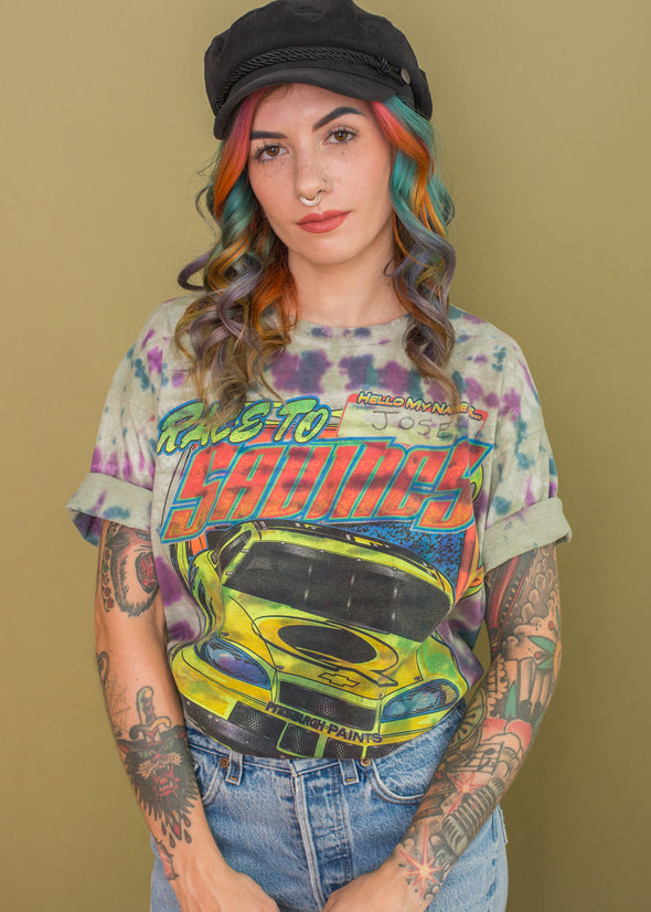 Vintage Tie Dye Racing Tee