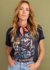 Vintage 1991 3D Emblem Harley Survivors Wolf Tee