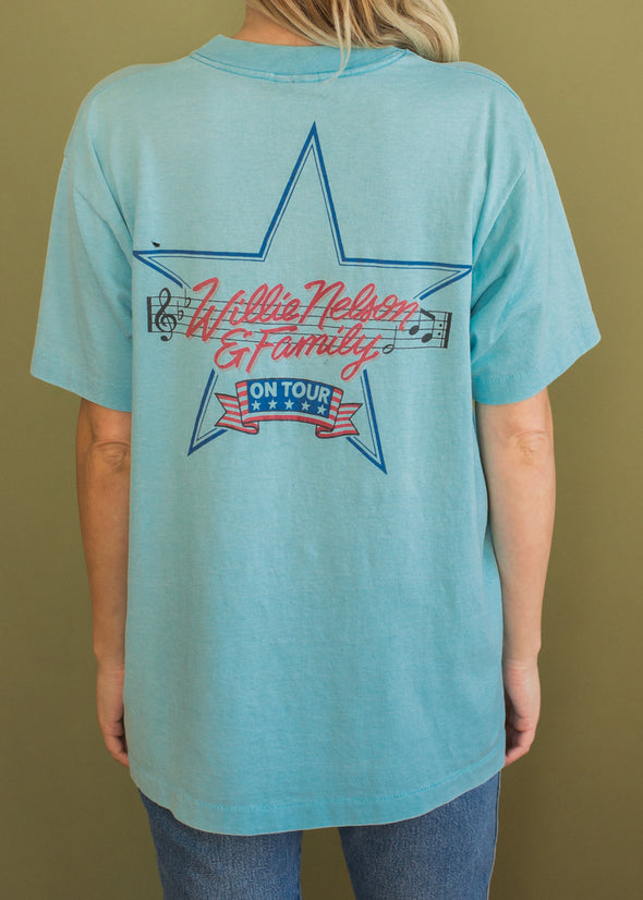 Vintage 90s Willie Nelson and Family Tour tee